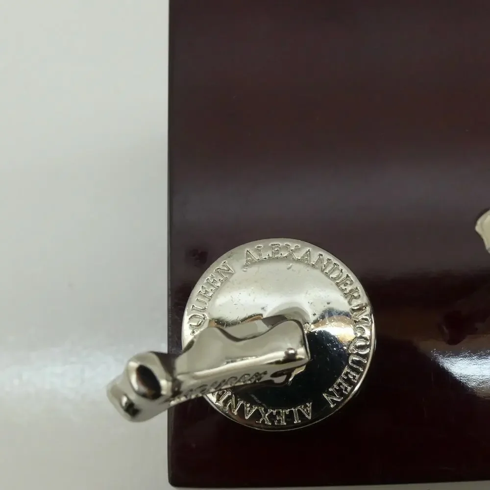 Menashe & Sons Mother of Pearl Round Cufflinks Silver Tone Formal Wedding Gift